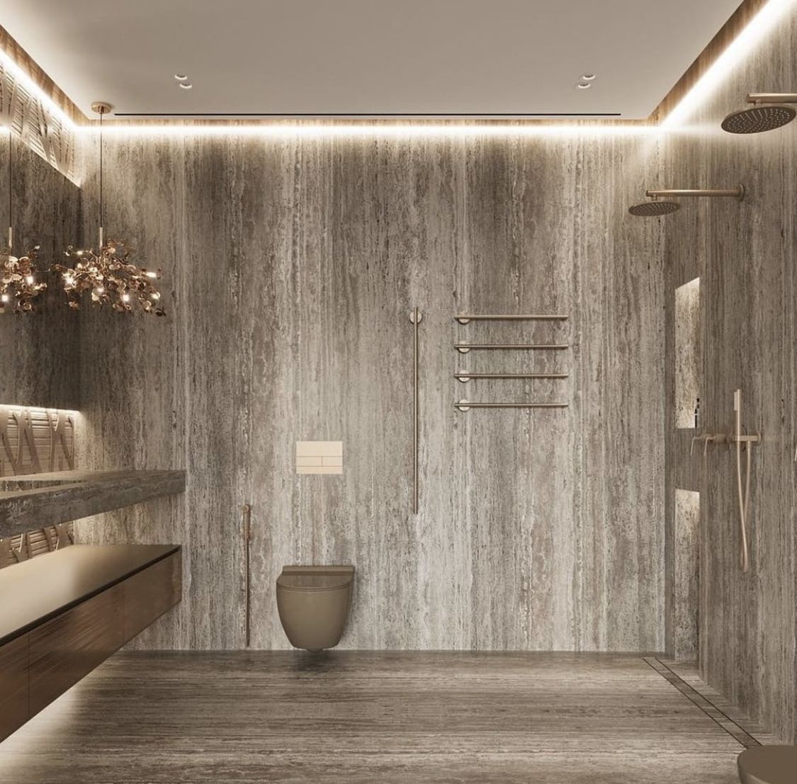 Silver Travertine Vein Cut