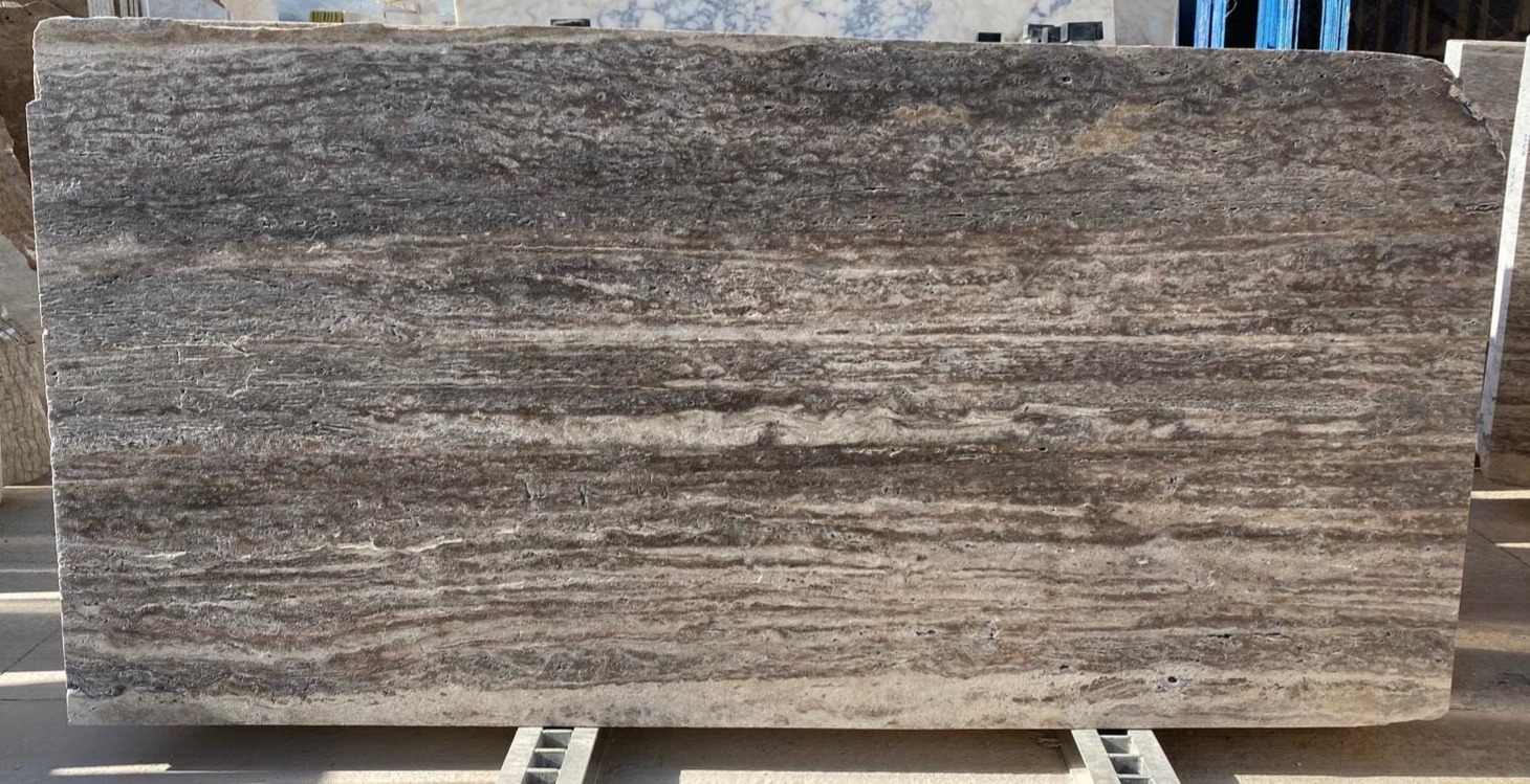 Silver Travertine Vein Cut